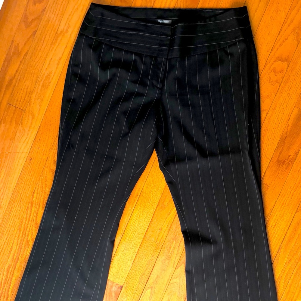 Women blazer and pant suit, Black with white stripes - Picture 5 of 7